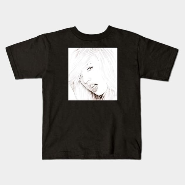 Blonde 3 Kids T-Shirt by Grant Hudson